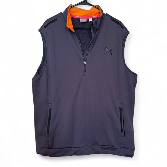 Puma Men’s Golf Power Warm Knit Vest 1/4 Zip Performance Navy Blue Size XL - Picture 1 of 10